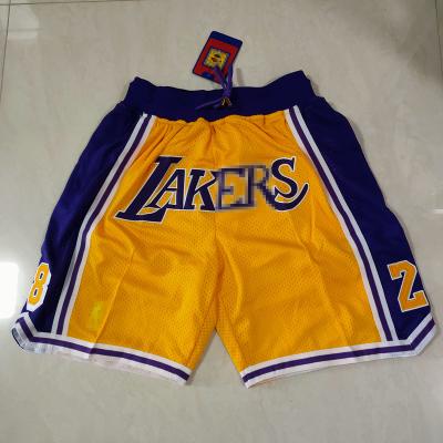 China High Quality Summer Shorts Embroidery Breathable College Vintage Basketball Empty Shorts Antibacterial for sale