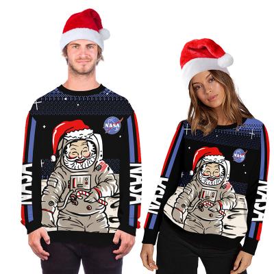 China Anti-Wrinkle High Quality Comfortable Animal Pattern Cotton Custom Christmas Man And Woman Hoodies for sale