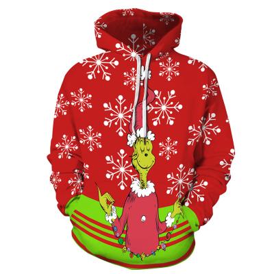 China Anti-Wrinkle Wholesale Price Drop Winter Christmas Pattern Warm 100% Cotton Man And Woman Hoodies for sale