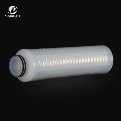 China Factory EGATP series 0.003/0.1 micron nominal PFA/PTFE pleated gas filter cartridge all fluoropolymer filter for special gas filtration for sale