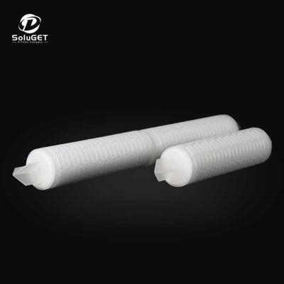 China Factory HCPP series 20 inch 0.1/0.45/1/5/10/50 micron pp membrane micro pleated filter cartridge for industrial water filtration for sale