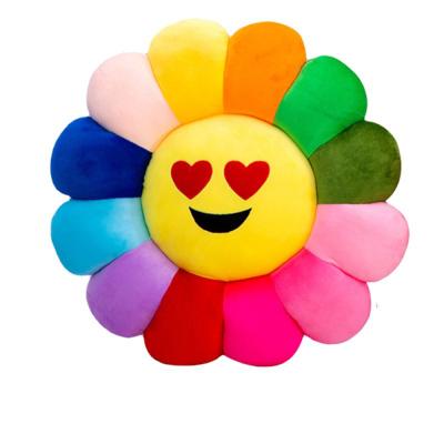 China Plush Hot Sales Item---Lovely Flowers Plush Cushion 40cm With Smile Face for sale