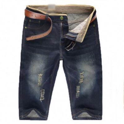 China Half Panties Jean Pant Summer Men Male Straight Jeans Male Casual Breathable for sale