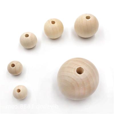 China DIY Jewelry Making Log Beads Set Natural Wooden Bead Spacer Loose Beads For Jewelry Making for sale