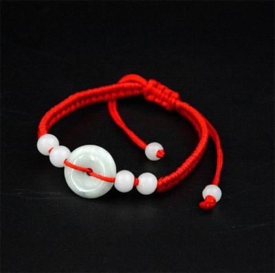 China FASHIONABLE Woven Year of Life Jade Red Rope Bracelet Red Rope Bracelet for sale