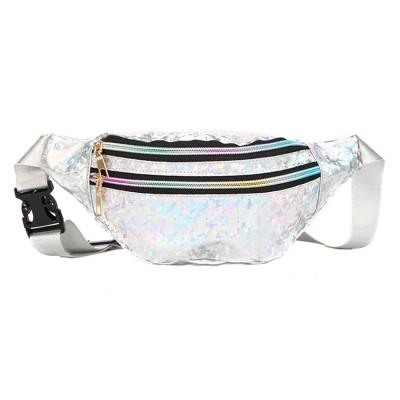 China Korean Empty Luminous Sequin Water Proof Sublimation Handmade Leather Phone Women Waist Bag For Money for sale