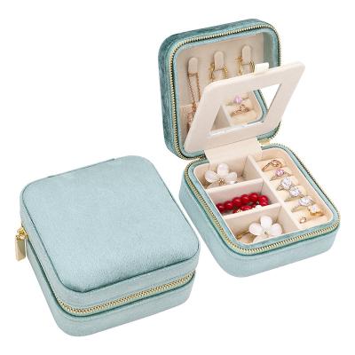 China Travel Jewelry Box Small Travel Jewelry Box Organizer Display Case For Girls Women Gift Rings Earrings Necklaces for sale