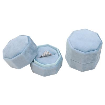 China GIFT & Wholesale Jewelry Package Velvet Jewelry Packaging Logo Luxury Ring Jewelry Box Custom Made for sale