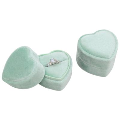 China GIFT & Luxury Jewelry Package Jewelry Packaging With Velvet Engagement Insert Heart Ring Box for sale