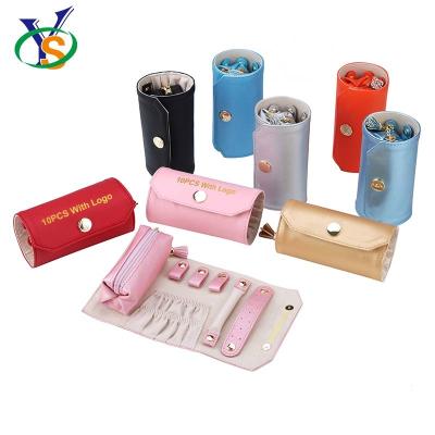 China Morden Hot Selling Moq Travel Jewelry Organizer Bag Jewelry Roll Pouch Leather Stockings for sale