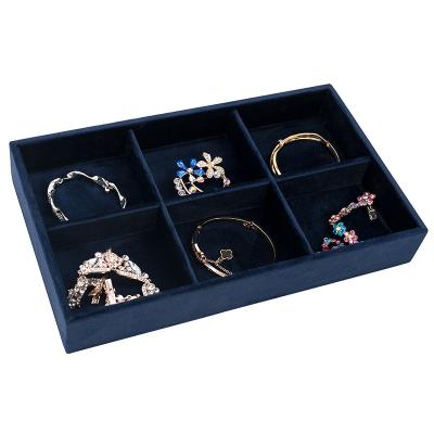 China Dropshipping Luxury Jewelry Tray Dropshipping Bracelet Bangle Jewelry Display Velvet Tray for sale