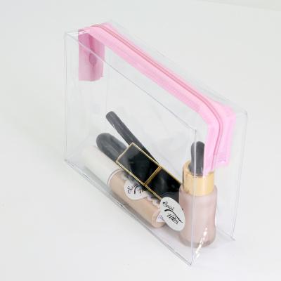 China Mainly Fashion Beauty Travel Makeup Brush Bag Custom Transparent Clear Private Label Cosmetic for sale