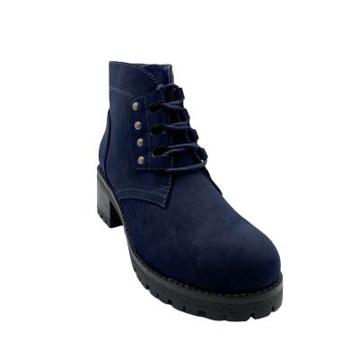 China OEM ODM Insulative Products OEM ODM Winter Warm Plush Stylish Custom Ankle Boots With Heel Ladies Dr. Martin Boots Blue for sale