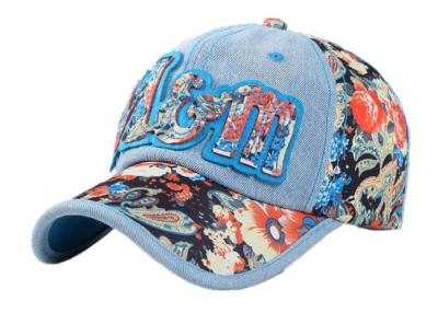 China Fashion Jean Washed Cotton Baseball Cap Blue Color Smonth Feeling SGS Certification for sale