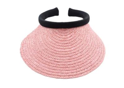 China Adults Sun Visor Straw Beach Hat Popular Style Good Shape With UV Protection for sale