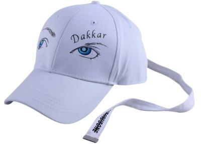 China Casual Golf Custom Design Baseball Caps White Color With Adjustable Size for sale