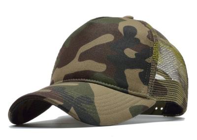 China Camouflage 5 Panel Custom Mesh Snapback Hats Adult For Hunting OSFA Size for sale