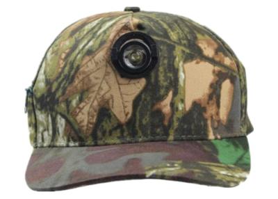 China Camouflage 5 Lights LED Baseball Cap For Adults Sports / Hunting Free Size for sale