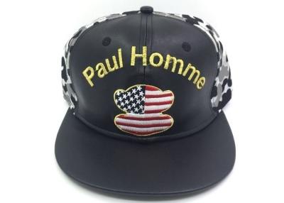 China Promotional/Advertising Embroidery 5Panels PU Snapback Baseball Caps for sale