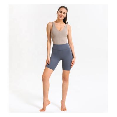 China Breathable Hot Sexy Fitness Waist Yoga Clothing Overalls Seamless Sportswear Tops for sale