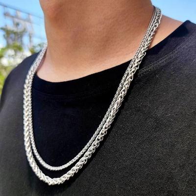 China Punk Round Bead Clavicle Necklace Round Box Stainless Steel Titanium Steel Pendant for sale