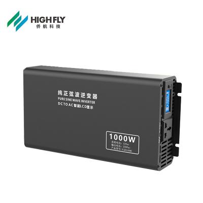 China 1000W 220V Home Car LCD Screen High Power Converter Inverter With Mppt Charge Controller for sale