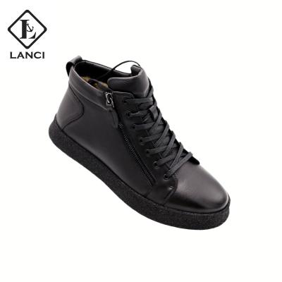 China LANCI 2022 fashion trend newcomers for men's Italian genuine leather black Chelsea boots brown boots for sale