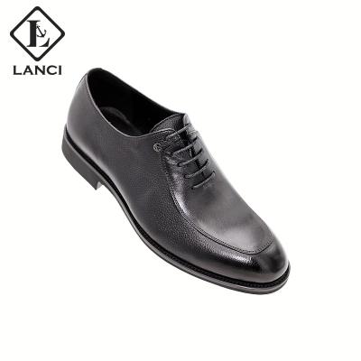 China Other LANCI Ceremonial Men Leather Formal Shoes Oxford Genuine Laces Office Handmade Wholesale for sale