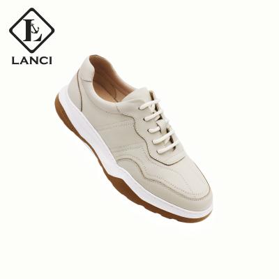 China Fashion Trend LANCI Men's Factory Wholesale Men's Shoes Leather Custom Hot Leather Daily Life for sale