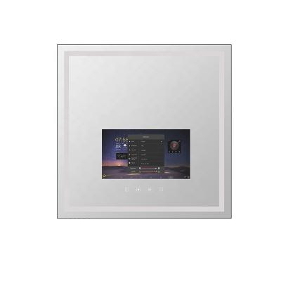 China Android Bright Smart Square Mirrors Hotel Fog Light Wall 600mmx600mm WIFI Touch Screen LED Light Household Magic Mirror for sale