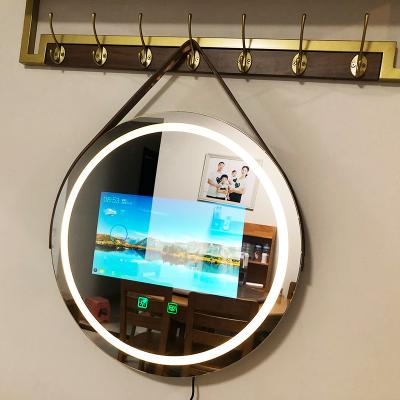 China Magic Mirror Light Smart Mirror Touch Screen For Room Alexa Remote Control WIFI LED Mirror Around 50CM for sale