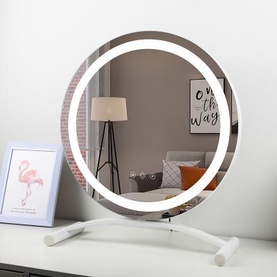 China Bathroom/Bedroom Dimmable Makeup Mirror 3 Illuminating Colors magnifier 10X Mirrors Round 40cm Bedroom Dressed Mirrors for sale