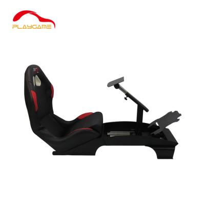 China Business/Fiber Gaming Racing Car Gaming Bucket Seat Luxury Black Reclining PS4 Folding Racing Gaming Seat for sale