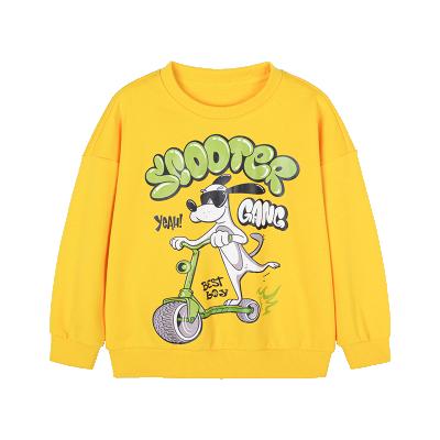 China Soft fabric Mianzhi 2022 casual cartoon kids unisex crewneck sweatshirts wholesale for boy and girl for sale