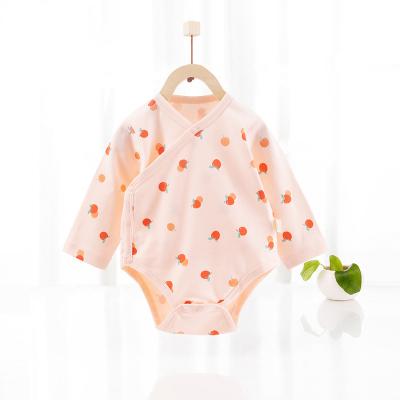 China Mianzhi summer style jumpsuit romper floral baby 100% cotton and pink instant pure cute fruit spring cotton triangle for sale