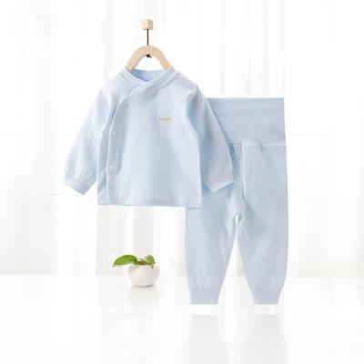 China Mianzhi Skin-friendly Pure Distinct Partial Open Design Wholesale Unisex Newborn Breathable Breathable Baby Costume Set Color for sale