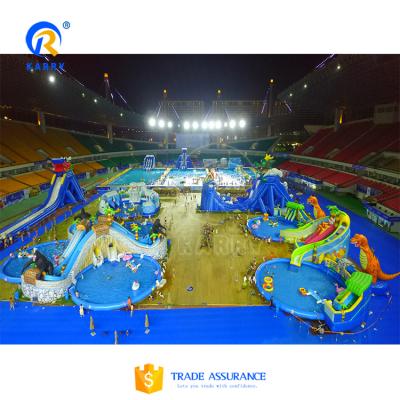 China Water Entertainment Land Inflatable Mobile Water Park For Kids And Adults Playing Fun Inflatable Water Park Toys for sale