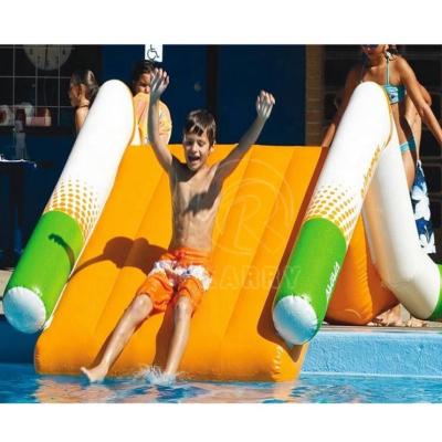 China Floating water entertainment kids and adults water floats inflatable lake water pool float slide for water park for sale