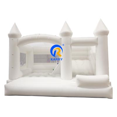 China PVC Wedding Inflatable Castle With Combo Slide Bouncer White Inflatable House On Sale for sale