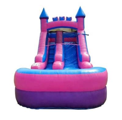 China Public Places Air Bouncy Slide Inflatable Trampoline Colorful Inflatable Slip n Slide Kids Play Inflatable Dry Slide for sale