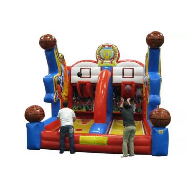 China Amusement Park Basketball Bouncer Games Hot Selling Commercial Inflatable Sports Inflatable Shooting Interactive Games for sale