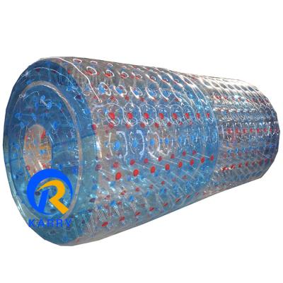 China Foldable Adult TPU/PVC Water Inflatable Roll Ball, Large Inflatable Water Walking Roller, Outdoor Inflatable Water Rolling Tube for sale