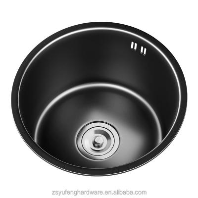 China With Faucet Round Mini black bar sink Home stainless steel  Small sinks for tiny bathrooms  undermount sink for sale