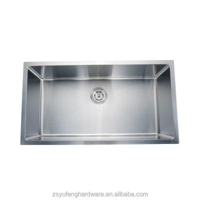 China Without Faucet Single Bowl Stainless Steel Undermount handmade Kitchen Sink for sale