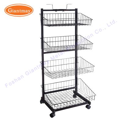 China Retail Store / Store / Supermarket Retail Wire Hanging Potato Chips Display Stand Rack for sale