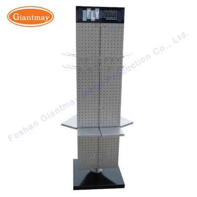 China Retail store/store/supermarket hot sale metal floor rotating mobile phone accessories retail store display stand for sale