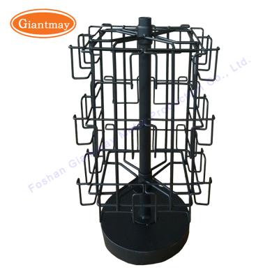 China Retail Store/Store/Supermarket Table Top Revolving Unit Postcards Card Countertop Display Rack for sale