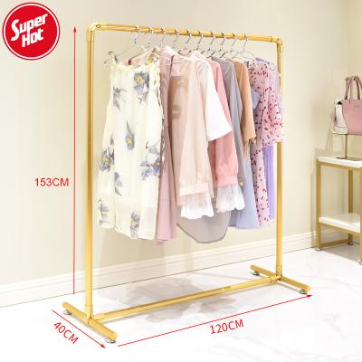 China Giantmay Assembly Heavy Duty Clothing Display Rack Metal Wall Mounted Cloth Rack Easy Drying for sale