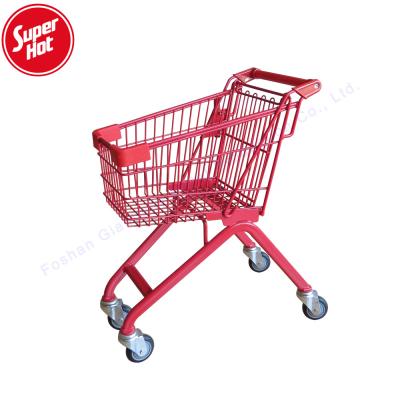 China Unveiling Kids Small Toy Wheel Trolly Retail Grocery Mall Supermarket Mini Shopping Cart for sale