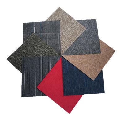 China Washable well-accept fashional nylon6 super square shaped pvc backing carpet tiles in living room for sale